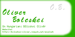 oliver bolcskei business card